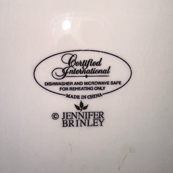 Certified International Jennifer Brinley Plate with Flowers and Bird - Picture 3 of 3